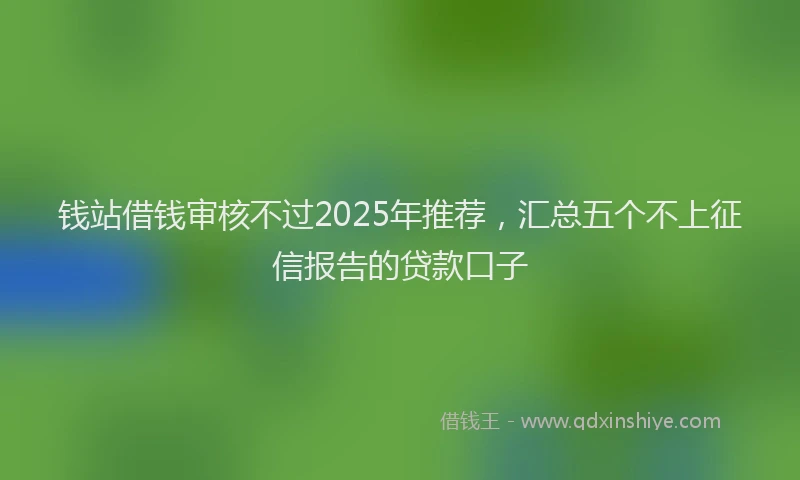 钱站借钱审核不过2025年推荐，汇总五个不上征信报告的贷款口子