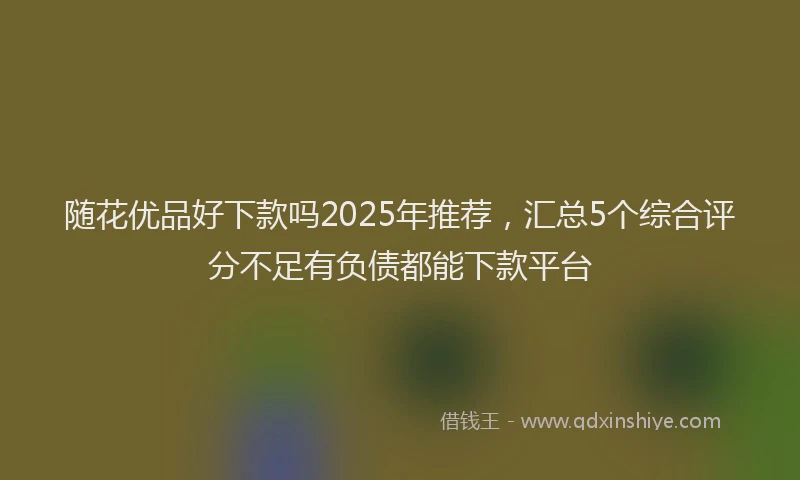 随花优品好下款吗2025年推荐，汇总5个综合评分不足有负债都能下款平台