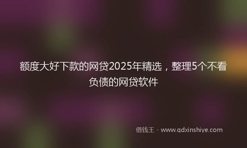 额度大好下款的网贷2025年精选，整理5个不看负债的网贷软件