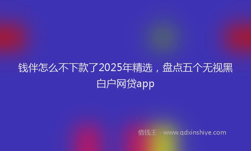 钱伴怎么不下款了2025年精选，盘点五个无视黑白户网贷app