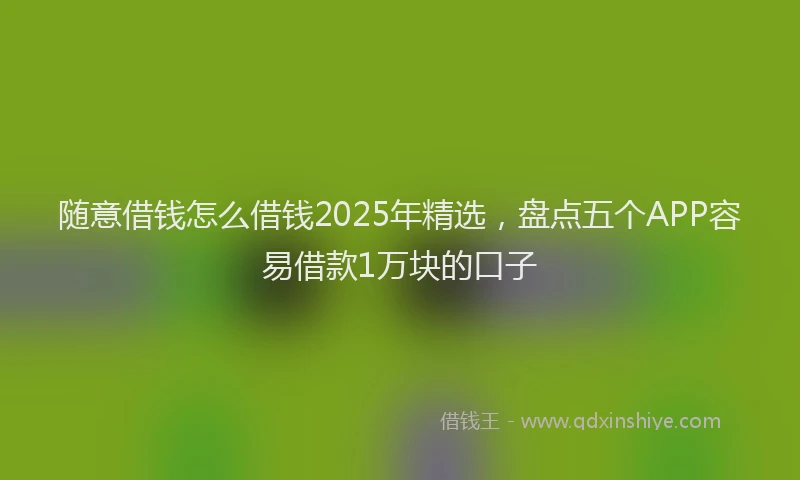 随意借钱怎么借钱2025年精选，盘点五个APP容易借款1万块的口子