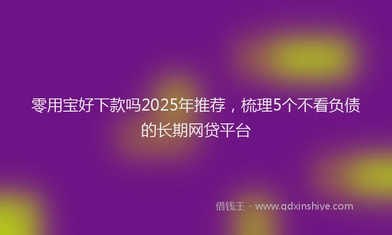零用宝好下款吗2025年推荐，梳理5个不看负债的长期网贷平台