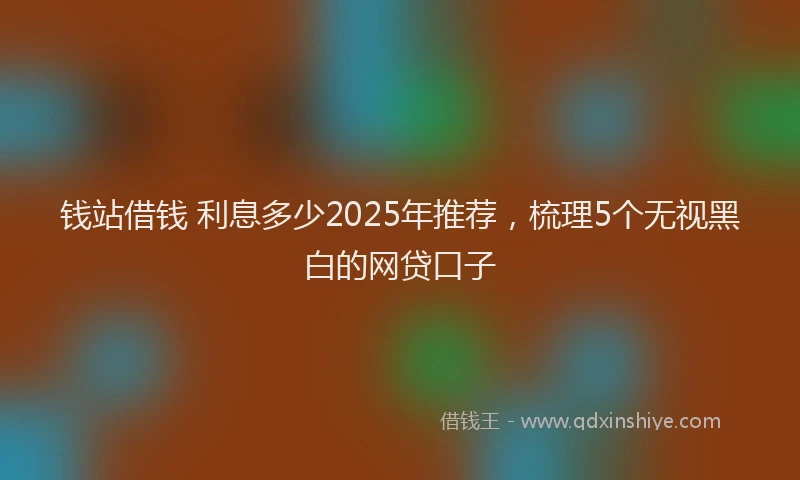 钱站借钱 利息多少2025年推荐，梳理5个无视黑白的网贷口子