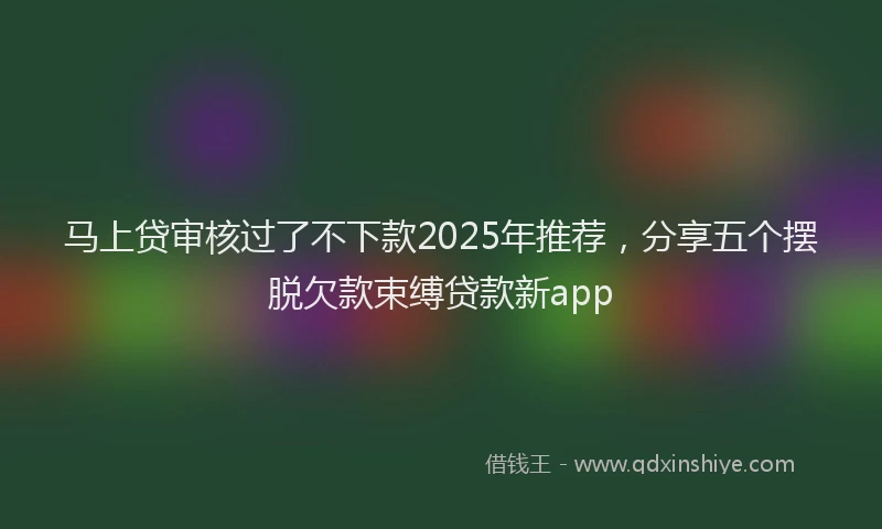 马上贷审核过了不下款2025年推荐，分享五个摆脱欠款束缚贷款新app