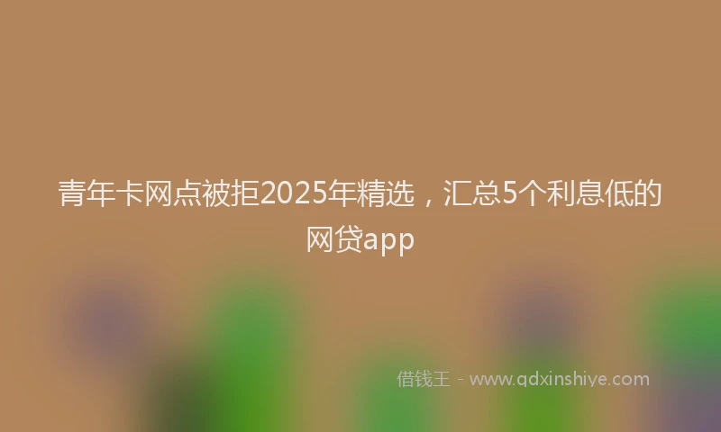 青年卡网点被拒2025年精选，汇总5个利息低的网贷app