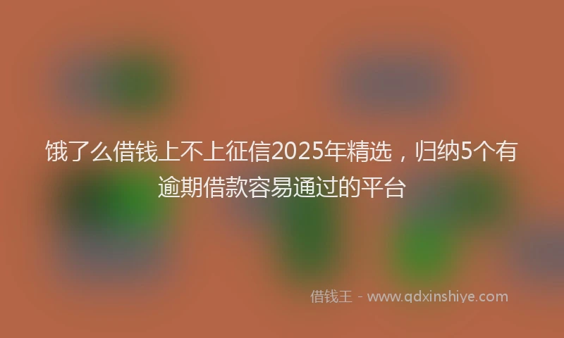 饿了么借钱上不上征信2025年精选，归纳5个有逾期借款容易通过的平台