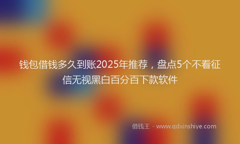钱包借钱多久到账2025年推荐，盘点5个不看征信无视黑白百分百下款软件
