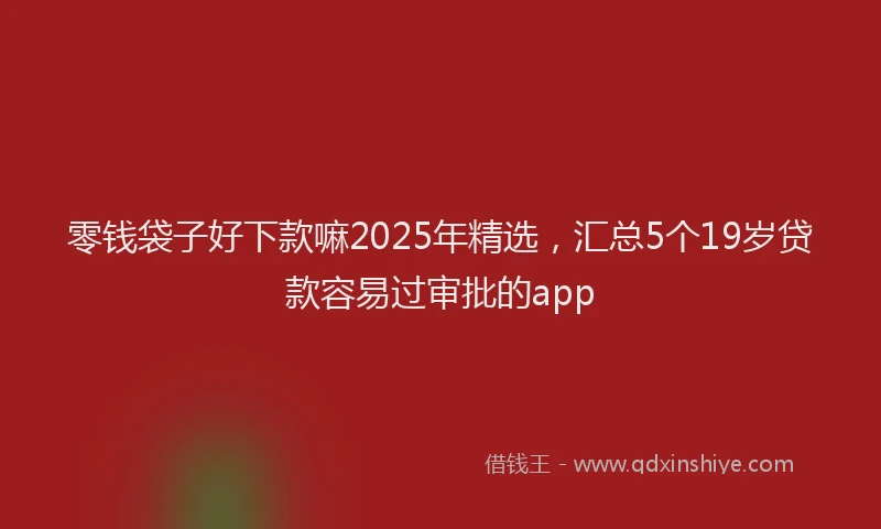 零钱袋子好下款嘛2025年精选，汇总5个19岁贷款容易过审批的app