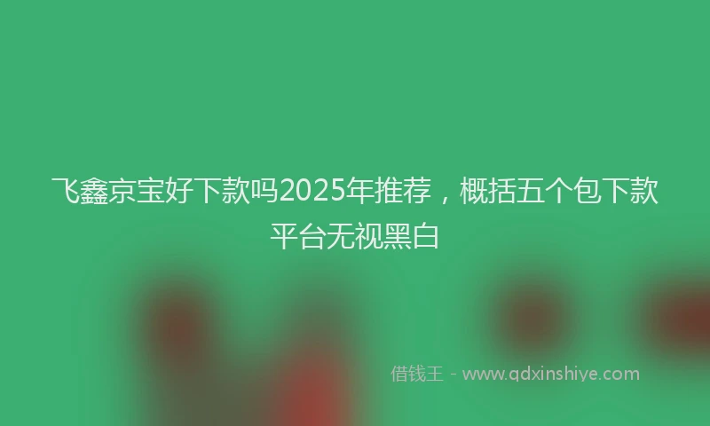 飞鑫京宝好下款吗2025年推荐，概括五个包下款平台无视黑白