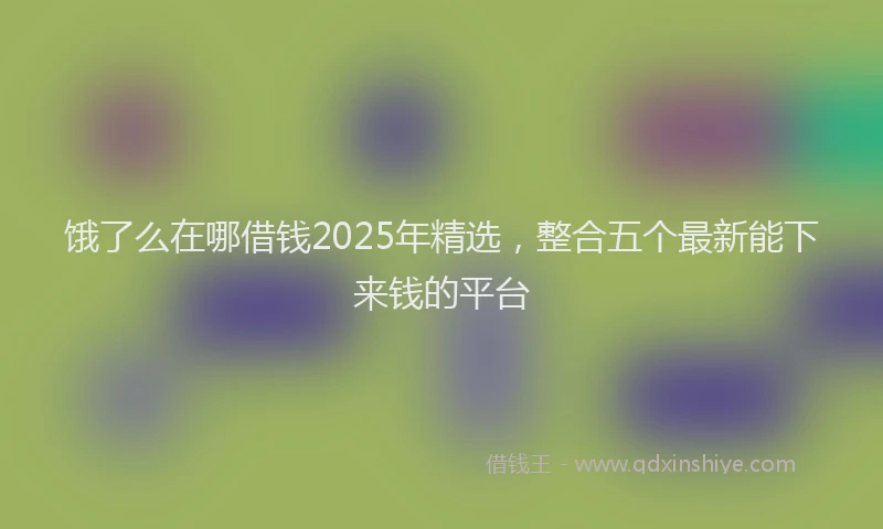 饿了么在哪借钱2025年精选，整合五个最新能下来钱的平台
