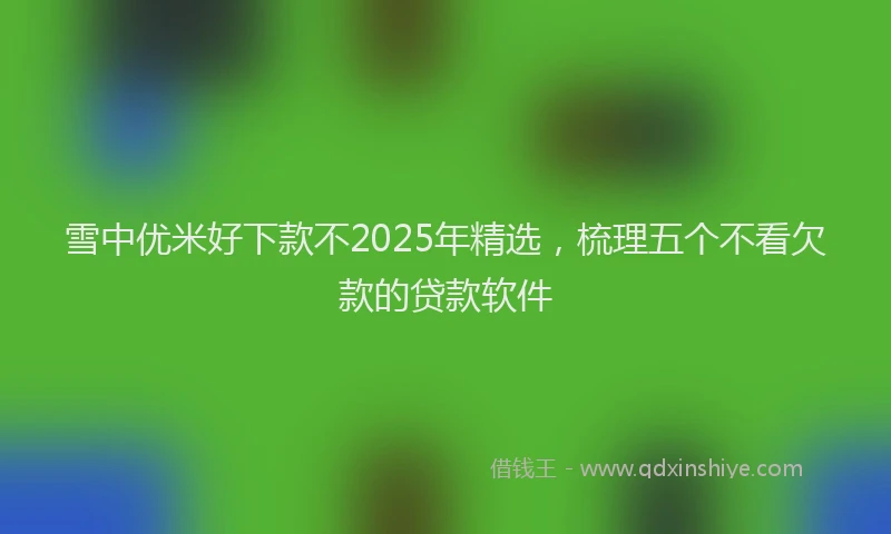 雪中优米好下款不2025年精选，梳理五个不看欠款的贷款软件