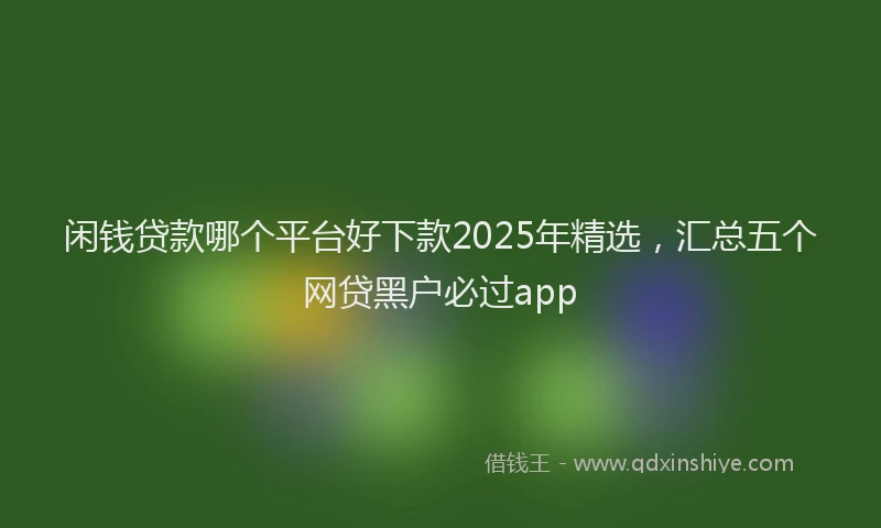 闲钱贷款哪个平台好下款2025年精选，汇总五个网贷黑户必过app