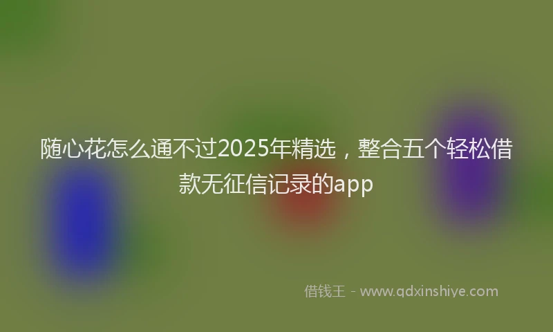 随心花怎么通不过2025年精选，整合五个轻松借款无征信记录的app