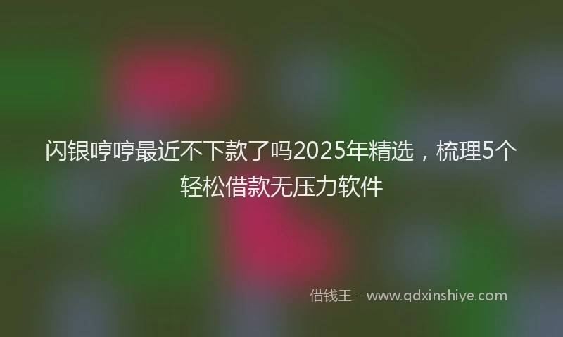 闪银哼哼最近不下款了吗2025年精选，梳理5个轻松借款无压力软件