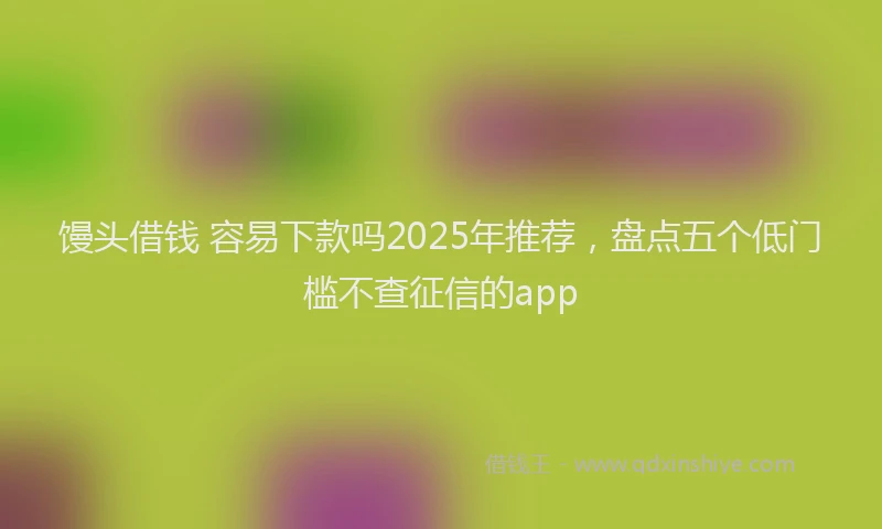 馒头借钱 容易下款吗2025年推荐，盘点五个低门槛不查征信的app