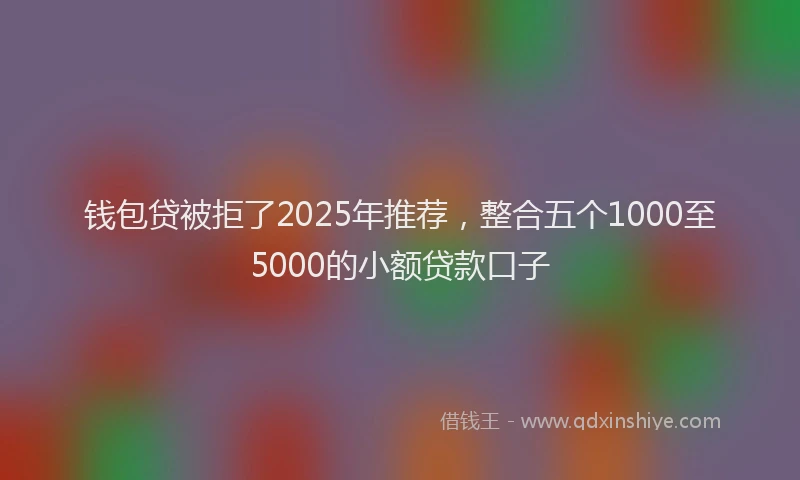 钱包贷被拒了2025年推荐，整合五个1000至5000的小额贷款口子