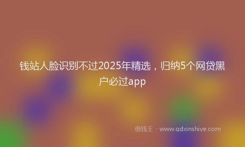 钱站人脸识别不过2025年精选，归纳5个网贷黑户必过app