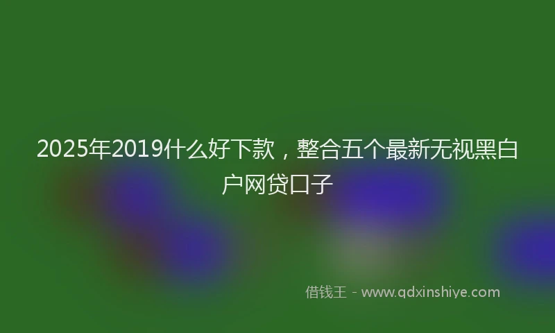 2025年2019什么好下款，整合五个最新无视黑白户网贷口子