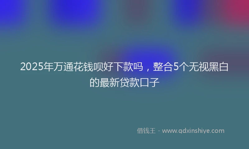 2025年万通花钱呗好下款吗，整合5个无视黑白的最新贷款口子
