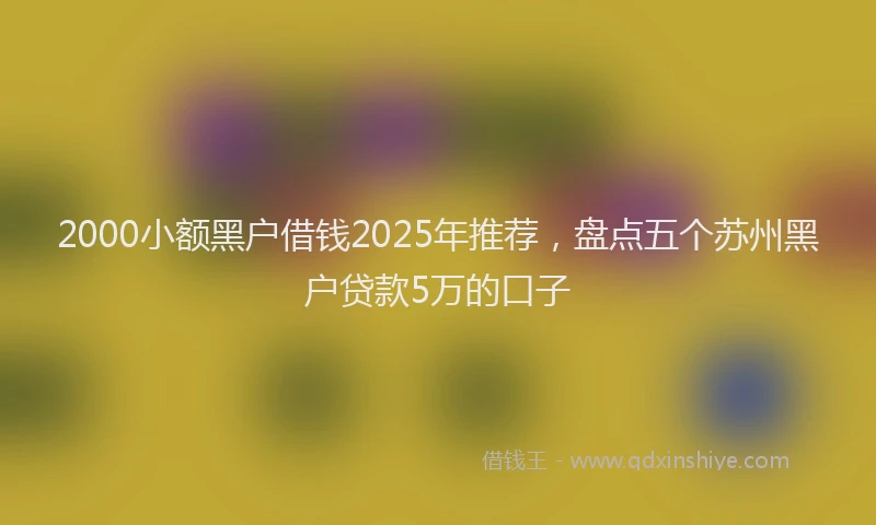2000小额黑户借钱2025年推荐，盘点五个苏州黑户贷款5万的口子