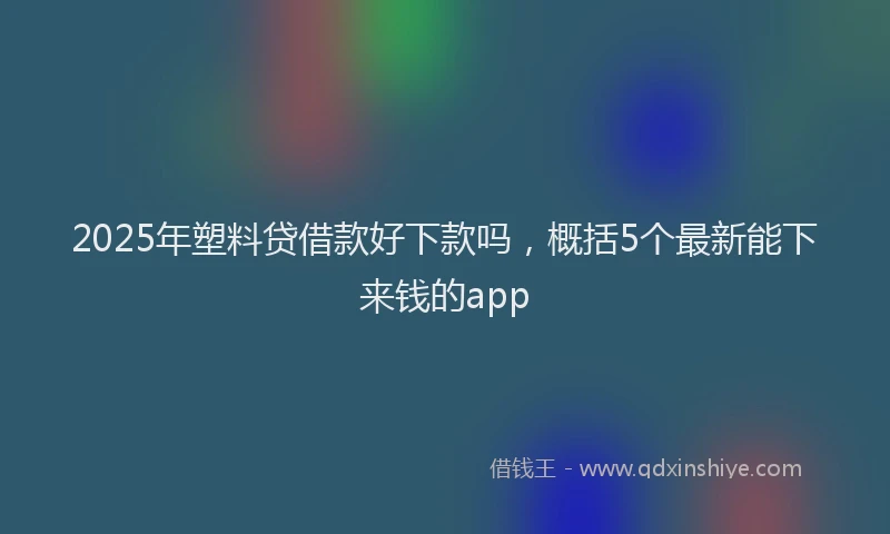 2025年塑料贷借款好下款吗，概括5个最新能下来钱的app