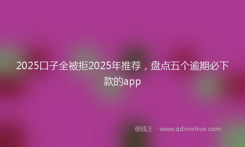 2025口子全被拒2025年推荐，盘点五个逾期必下款的app