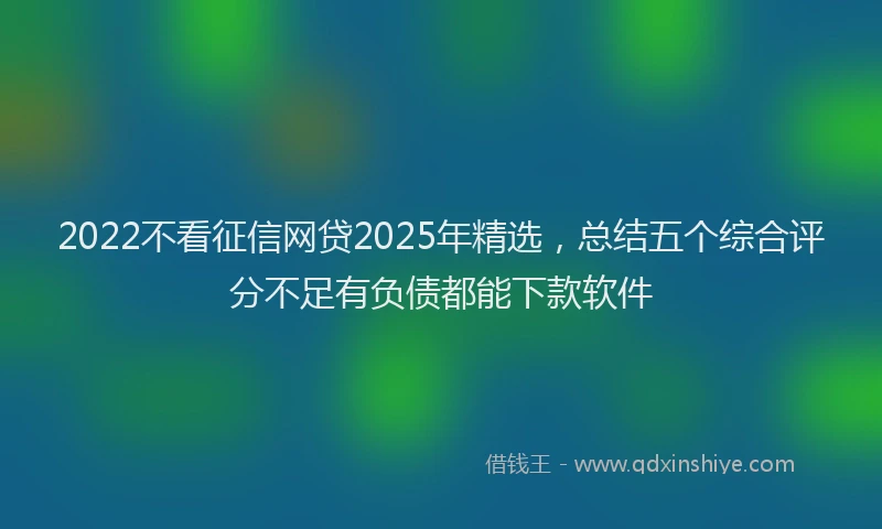 2022不看征信网贷2025年精选，总结五个综合评分不足有负债都能下款软件