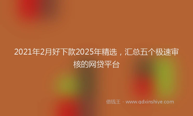 2021年2月好下款2025年精选，汇总五个极速审核的网贷平台