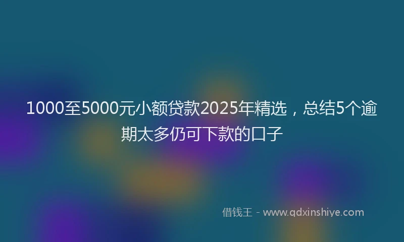 1000至5000元小额贷款2025年精选，总结5个逾期太多仍可下款的口子