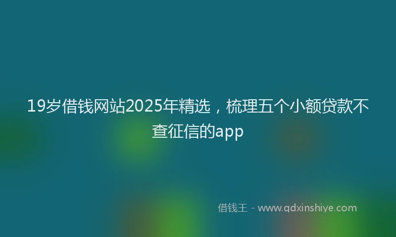 19岁借钱网站2025年精选，梳理五个小额贷款不查征信的app