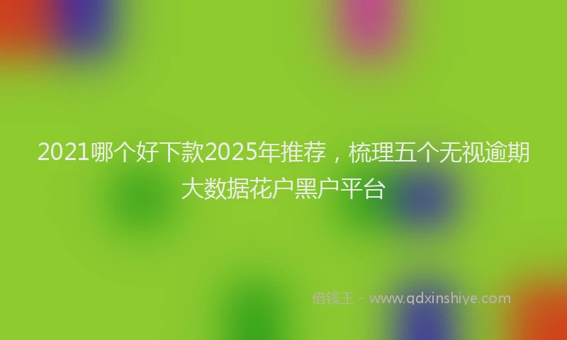 2021哪个好下款2025年推荐，梳理五个无视逾期大数据花户黑户平台
