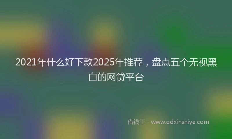 2021年什么好下款2025年推荐，盘点五个无视黑白的网贷平台