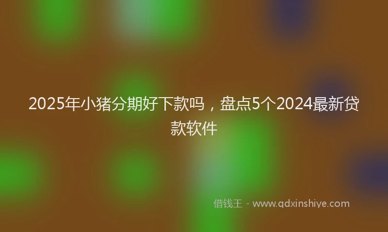 2025年小猪分期好下款吗，盘点5个2024最新贷款软件