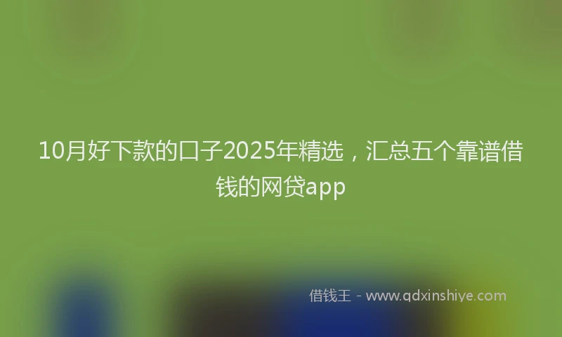 10月好下款的口子2025年精选，汇总五个靠谱借钱的网贷app