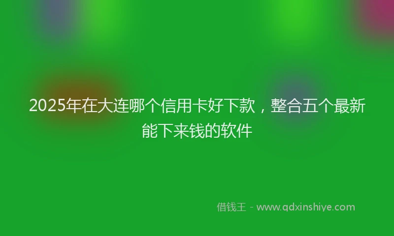2025年在大连哪个信用卡好下款，整合五个最新能下来钱的软件