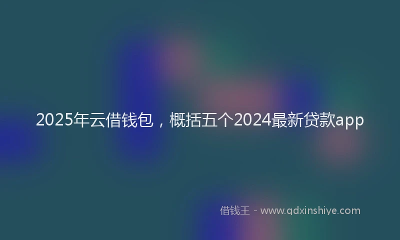 2025年云借钱包，概括五个2024最新贷款app