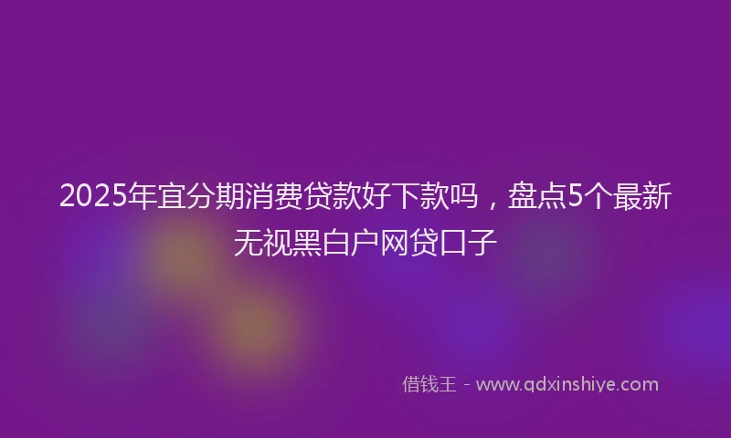 2025年宜分期消费贷款好下款吗，盘点5个最新无视黑白户网贷口子
