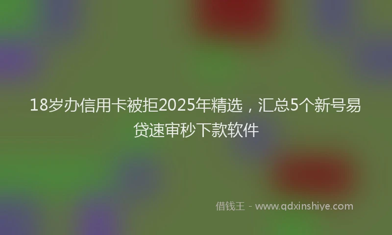 18岁办信用卡被拒2025年精选，汇总5个新号易贷速审秒下款软件