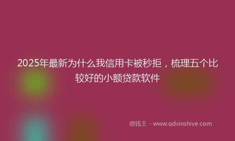 2025年最新为什么我信用卡被秒拒，梳理五个比较好的小额贷款软件