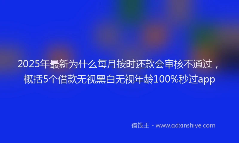 2025年最新为什么每月按时还款会审核不通过，概括5个借款无视黑白无视年龄100%秒过app