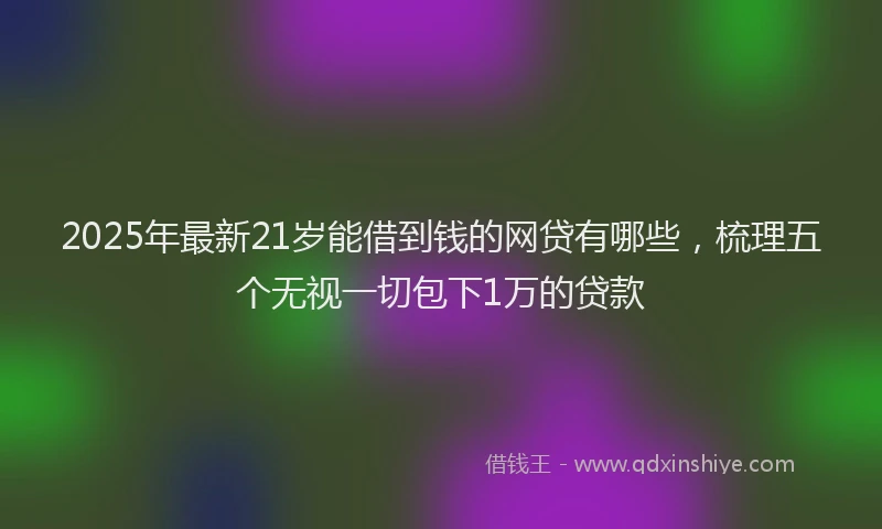2025年最新21岁能借到钱的网贷有哪些，梳理五个无视一切包下1万的贷款
