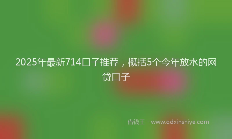 2025年最新714口子推荐，概括5个今年放水的网贷口子
