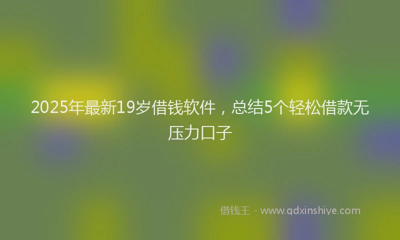 2025年最新19岁借钱软件，总结5个轻松借款无压力口子