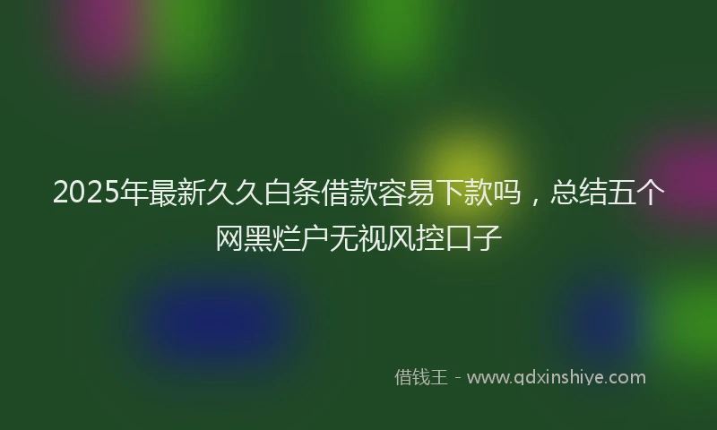 2025年最新久久白条借款容易下款吗，总结五个网黑烂户无视风控口子