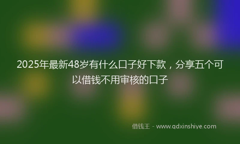 2025年最新48岁有什么口子好下款，分享五个可以借钱不用审核的口子