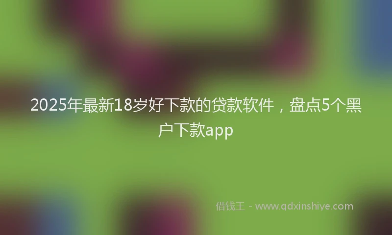 2025年最新18岁好下款的贷款软件，盘点5个黑户下款app