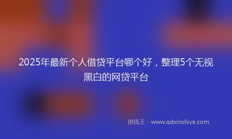 2025年最新个人借贷平台哪个好，整理5个无视黑白的网贷平台