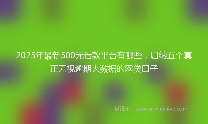 2025年最新500元借款平台有哪些，归纳五个真正无视逾期大数据的网贷口子
