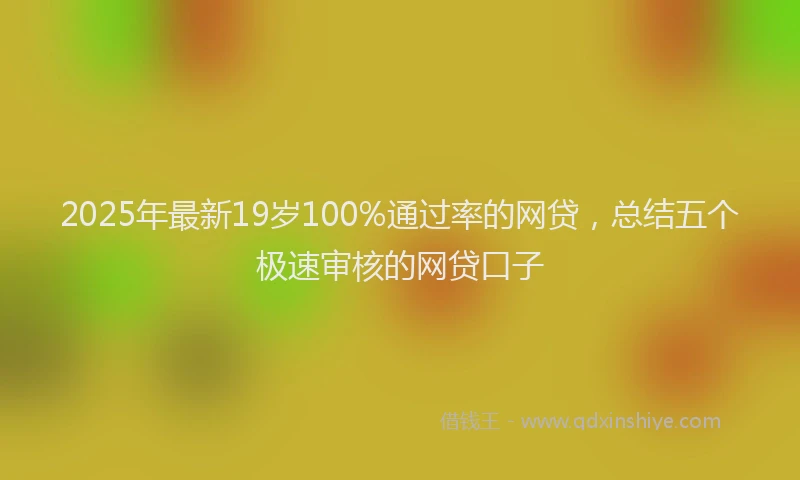 2025年最新19岁100%通过率的网贷，总结五个极速审核的网贷口子
