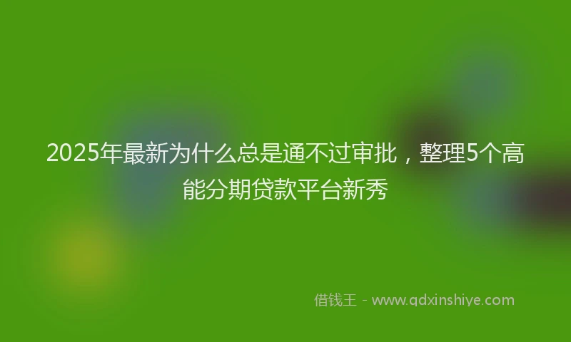 2025年最新为什么总是通不过审批，整理5个高能分期贷款平台新秀